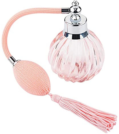HEALLILY Botella de Spray de Perfume Vintage Botella de Perfume Recargable con Borla Larga Botella de Perfume Recargable para Viajar