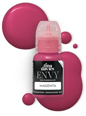 Tina Davies Professional Envy & Lust Lippenpigmente – Permanentes Lippen-Make-up – Farben heilen tongetreu – hohe Retention – Envy Magenta, 15 ml Flasche