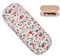 Hartschalen Brillenetui Damen Floral Brillenetui Tragbar Brillenetui Box Brillenetui aus Blumenstoff Blumen Sonnenbrille Brillenetui Sonnenbrillen/Brillen/Lesebrillen/Damenbrillen/Brillenetui