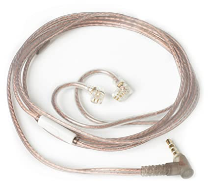 Nex KZ - Cable de 2 pines para auriculares de cobre de alta pureza de, cable de repuesto para ZSN/ZSN PRO/ZS10 PRO/AS16/AS12/ZSX/ZSN PRO-X/ZAX/DQ6/ZAS/EDX PRO/ZEX (pin C de 3,5 mm, negro, micrófono)