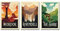 JIANGUAN Retro-Reiseposter, Motiv: Herr der Ringe, LOTR, Vintage-Poster, Fotokunst, Malerei, Leinwand, Poster, Zuhause, moderne Dekoration, Poster, 20 x 30 cm, 3 Stück