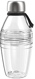KeepCup Water Bottle, Reusable Lightweight Plastic Dual Opening with Leakproof Steel Cap, 18oz/530ml - Black