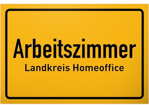 DankeDir! Arbeitszimmer Landkreis Homeoffice - Schild 30 x 20 cm - Deko Partydeko Party Geschenkidee Kollegen Freunde Geschenk - Spruchschild Türschild Geburtstagsgeschenk lustiger Spruch