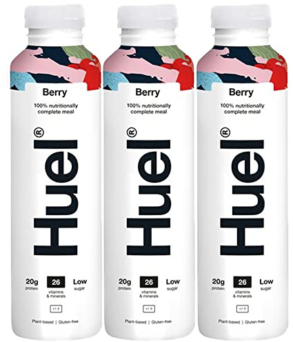 3 x 500ml Vegan Berry Fruit Drink Natural Smoothie Meal Vitamins Minerals Low Sugar Protein Juice