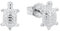 Amor Ohrstecker 925 Sterling Silber Mädchen Kinder Ohrschmuck, 0,8 cm, Silber, Schildkröte, Kommt in Schmuck Geschenk Box, 9064052