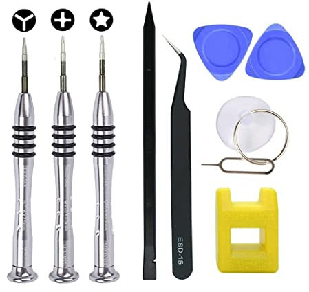 iPhone-Schraubendreher-Reparatur-Set, 1.5 mm PH000 Phillips, 0.8 mm Star P2 Pentalobe, Y0.6 Tri-Point Y000 Tri-Wing Schraubendreher für Apple iPhone X/8/8 Plus, 7/8 Plus,iPod,iTouch