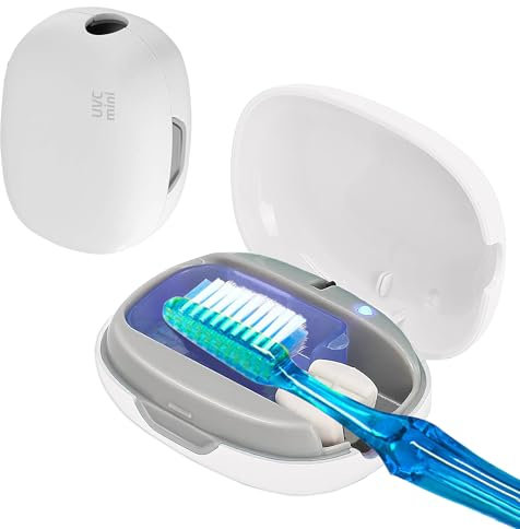 Zendeu - Sterilizzatore spazzolini da denti UV LED portatile | Igienizzatore per spazzolini da denti USB ricaricabile | Porta spazzolino elettrico igienizzante | Estuche per Viaggi, Casa e Ufficio