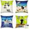 Ohok Wasserdicht Kissenbezug 45x45 cm, 4er Set Dekorativ Outdoor Kissenhülle Deko Sofakissen Couchkissen Zierkissenbezüge für Sofa Wohnzimmer Balkon Garten Auto (Schwarze Katze)