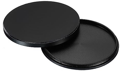 PATIKIL 55mm Lens Cap, Black Aluminum Alloy, Polarizer & Neutral Density Filter Stack Cap, Minimalist Design