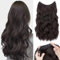 TESS Flip in Extensions 50 cm, Dunkelbraun Secrets Haare Extensions Gewellt 130g mit 4 Clips Extensions mit Band Synthetik Hair haarverlängerung mit Gummiband