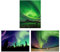 Artery8 Northern Lights Norway In Winter Set of 3 Unframed Wall Art Prints Living Room Bedroom Aesthetic Aurora Borealis A4