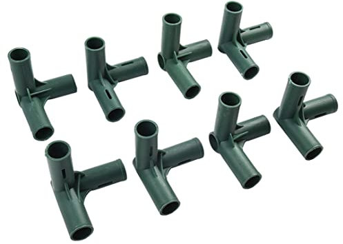 FUBESK Lot de 8 connecteurs robustes de 19 mm pour serre, cadre de construction, raccords de jardinage, pièces de tuyau pour treillis de raisin, écran abri de jardin - 1#