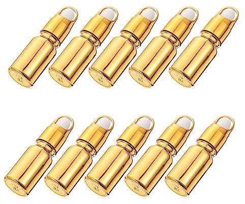 ULTECHNOVO 10pcs Portable Empty Bottle Glass Lotion Bottle Essential Oil for Liquid Subpackaging Travel Storage