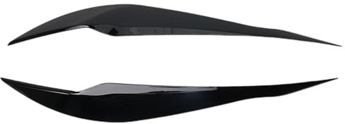 NEGRO 2Pcs Glanz Schwarz Auto Scheinwerfer Abdeckung Augenlid Fit for BMW 3 Serie F30 F35 2013-2018 Auto scheinwerfer Lampe Augenbraue Stirn Außen Aufkleber Rücklicht-Augenlid