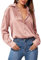 Zeagoo Chemisier en satin pour femme - Col en V - Décontracté - En soie - Manches longues - Tunique, Rose, M