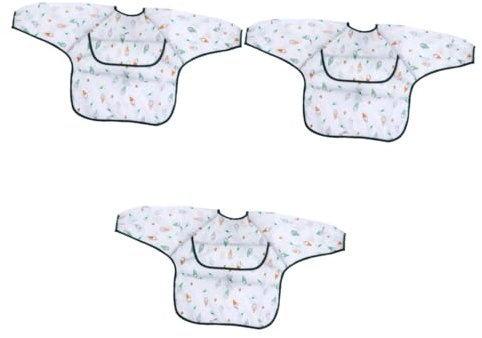 ibasenice 3st Wasserdichtes Lätzchen Für Kinder Babylätzchen Kinder Regenschirm Lätzchen Zum Mittagessen Überkleidung Baby Kleinkind Polyestertaft (polyesterfaser) Füttern Schürze