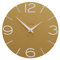 CalleaDesign - Smile Wanduhr Gold 30 cm, handgefertigt in Italien, 30 cm, elegant und leise, hohe Qualität, perfekte Geschenkidee [Gold und weiß].
