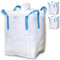 BIG BAG 90x90x110 cm Groß - Hohe Stabilität bis 1500kg, Entsorgung BigBags mit 4 Schlaufen (BigBag mit Füllschürze, 3er Pack)