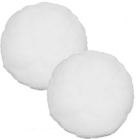 Haus und Deko 2er Pack Füllkissen 50 cm rund Microfaser Kissenfüllung Kopfkissen Dekokissen Sofakissen Kissen Wohnzimmer Schlafzimmer