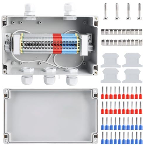 Scatola di derivazione impermeabile IP68, scatola di derivazione a parete, scatola di derivazione 2 in 3, impermeabile, scatola di derivazione con morsettiera a morsetto, kit di morsettiera, kit di