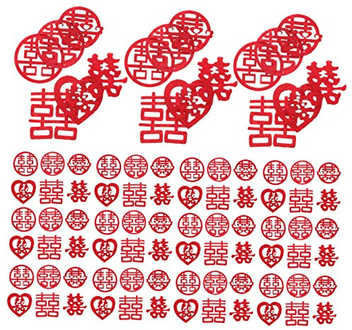 Konfetti Streupapier Für Hochzeit Tischdeko Chinesisch Xi-zeichen Party Dekoration 120 Stück