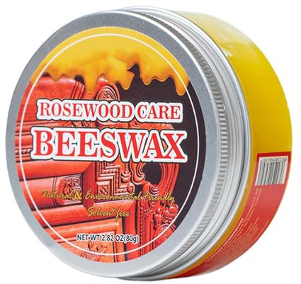 Bienenwachs-Möbelpolitur, 80 g, Holzpolitur und Conditioner, einfach aufzutragen, geruchloses Holzwachs, verbessert die natürliche Schönheit von Eiche, Kiefernbuche, versiegelt und schützt für ein