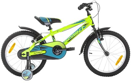 SPRINT Casper 18 Zoll Kinderfahrrad (Neon Green und Türkis)