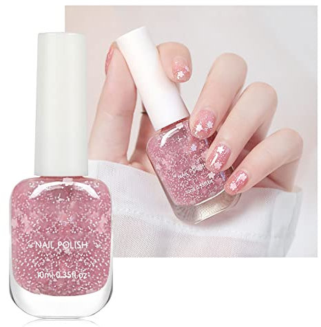 Peel Off Nagellack Ohne UV 10ml - Abziehbarer Top Coat, Wasserbasierte Gellack Gel Polish Schnelltrocknend DIY Kinder Mädchen Waterbased Liquid Farbgel (E, 10ml)