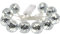 Zghhc 10 Led Disco Ball String Light Battery Operated Silver Hanging Mirror Disco Party Light Mini Disco Balls Ornaments for Party Decorations