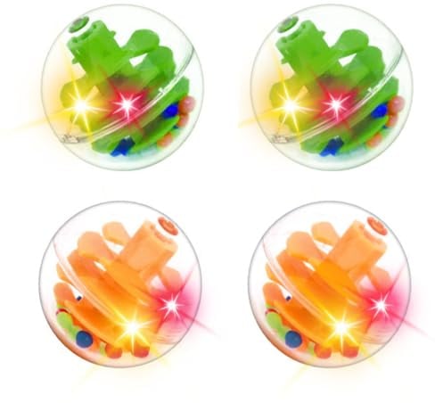 WEofferwhatYOUwant LED Leuchtende Kugelbahn Bälle - Bewegungsaktivierte Ersatzbälle für Große Kugelbahn & Ball Tower - Sicheres Montessori Spielzeug 9+ Monate