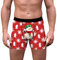 Herren Weihnachten Boxer Shorts Christmas Motiv Boxershorts Lustig Unterwäsche Männergeschenke Weihnachtsmann Kostüm Nikolaus Geschenk für Männer