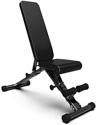 SmPinnaA Multifunktions-Klappbank, Fitnessstuhl, Verstellbare Hantelbank, Press Home Sit-Up-Bauch-Fitnessgerät, Maximale Tragfähigkeit 200 Kg
