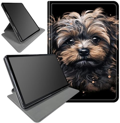 DIGTIALL Case for Fire 7 Tablet (12th Generation, 2022 Release) Puppy Dog Theme 360 Degree Rotating Stand Smart Protective Cover for Fire 7 2022 Tablet