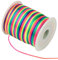 Nylonschnur für Armbänder, Satinschnur 100 m x 2 mm, Seidenschnur Chinesische Knotenschnur für DIY Armbänder Halskette Schmuck Perlenfaden Handwerk (Regenbogen)