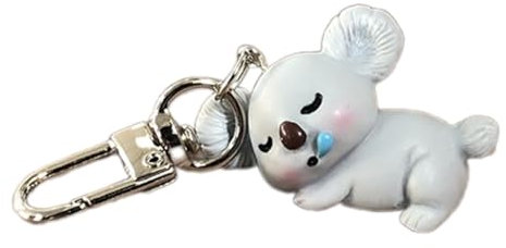 XAGMODSHN Porte-clés tendance en forme d'animal élégant - Cadeau parfait pour les femmes et les filles, Koala endormi, 7CM