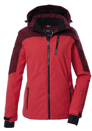 Killtec Damen Skijacke Funktionsjacke mit Kapuze und Schneefang KSW 435 WMN SKI Jckt 00475-modern red 38