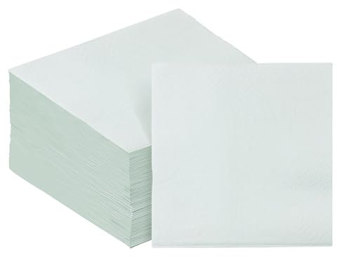 Gcardist 120 Stück Salbei Grün Cocktail-Servietten, 12.7 * 12.7cm Einweg-Getränkeservietten aus Papier für Cocktail, Abendessen, Hochzeit, Geburtstagsparty Dessert Wein Papierservietten (5 * 5 inch)