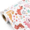 WRAPAHOLIC Geschenkpapier mit Dinosaurier-Motiv, Rosa, Mini-Rolle, 43,2 cm x 5,2 m, Geschenkpapier für Mädchen, Babyparty, Dino-Party