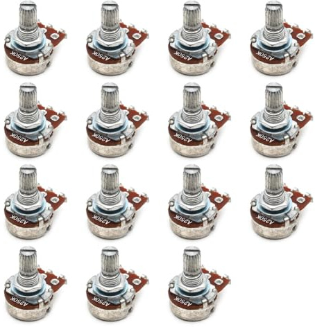 Gvvsjgdbis 15pcs A Type(Tone) Guitar Accessories 18MM Electric Guitar Small Potentiometer Tone Knob Modulation Switch Handle A250K