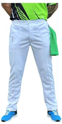 Rink Unisex Sports Bowls Trousers (White, X Large waist, 31 leg)