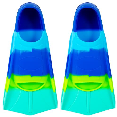 YOTAN Schwimmflossen Kinder | 100% Silikon Kurzflossen | Training Flossen | leichte Kurze Trainingsflossen | Trainingsschwimmflossen für Training im Schwimmen für Kinder Mädchen Jungen Anfänger