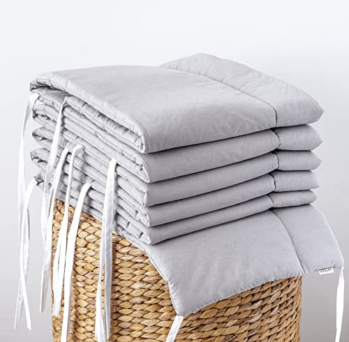 LOOLAY GRAU Mittelgrau 420, 360, 210, 180 x 30 cm für 140 x 70 oder 120 x 60 cm Baumwolle Netzstoff Handmade - PASST NUR ZU DEN ANGEGEBENEN GRÖSSEN ! (210 cm)