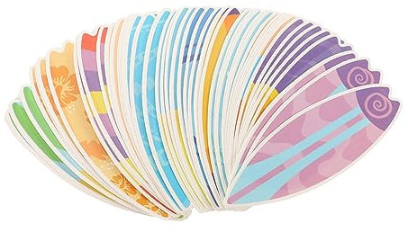 Garneck 60stücke Teiliges Hawaii Surfbrett Aufkleber Bunte Deko-Sticker Für Partys Scrapbooking Und Wandgestaltung wasserdichte Surfboard Dekoration Für Geburtstagsfeiern Und Hawaii-mottop