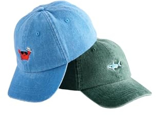 NEXT Jungen Gewaschene Caps, 2er-Pack Shark/Crab 52