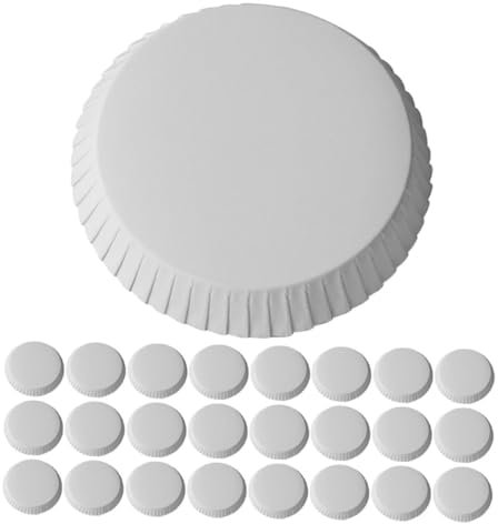 PACKOVE Lot De 100 Couvercles En Papier Pour Gobelets Gobelets À Café Gobelets À Emporter Recyclables Ronds Blancs