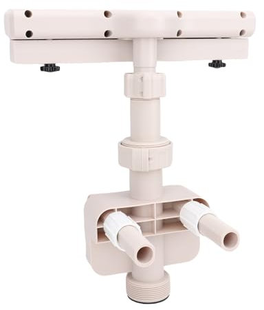 AUNMAS Fontana della Piscina per Piscine Intermedie e Fuori Terra, Irrigatore a Cascata Regolabile a 360 Gradi con Luci a LED per Arredamento Esterno