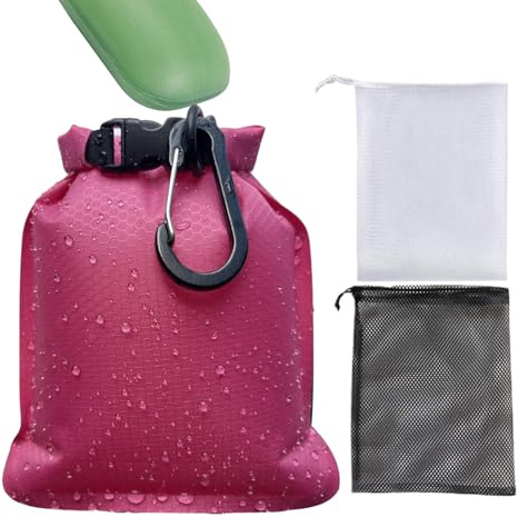 Seifenschale – stabile Seifenschale für Reisen und Dusche – Zubehör für Badezimmer, Fitnessstudio, auslaufsicher, für Verpackung, Reisen, Camping, Schwimmen im Alltag, Hot Pink, Se référer au