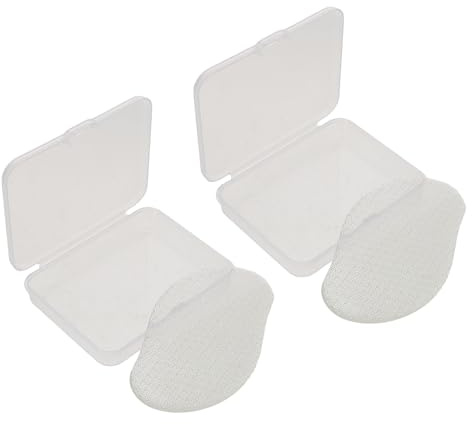 INOOMP 2 Glas-Fußfeilen – Mangoförmiger Hornhautentferner für die Pediküre – Fersenfeile mit Box für trockene, rissige Füße – Hautpflege-Tool für Damen und Herren im Spa-Bereich (transparent)