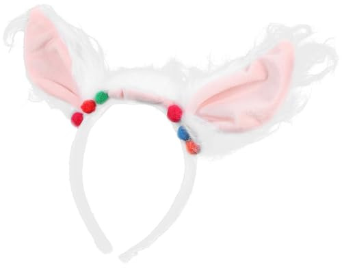 Stirnband Alpaka Ohren für Erwachsene Halloween Feier, Plüsch, Leicht | Tierohren Design, Feine Verarbeitung, Bequemer Sitz, für Rollenspiel und Kostümparty Zufällige Farbe