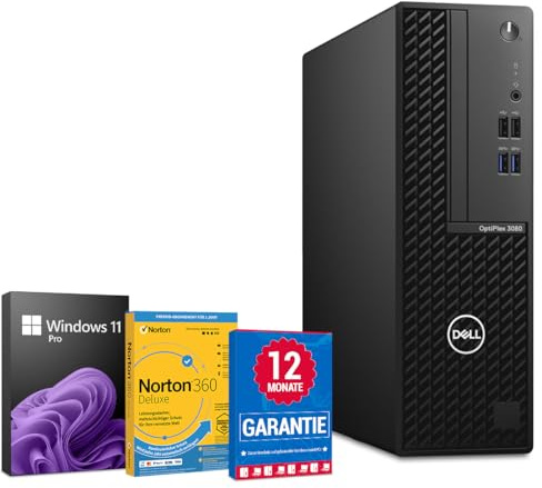 Dell OptiPlex 3080 PC Computer Intel Core i5-10500@ bis zu 4,5 GHz 16 GB 512 GB SSD mit Windows 11 Pro & GRATIS Bluetooth, WLAN & Antiviren-Software inkl. 12 Monate Garantie (Generalüberholt)